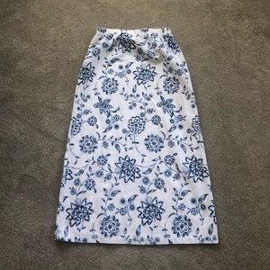 Blue&White Floral Skirt